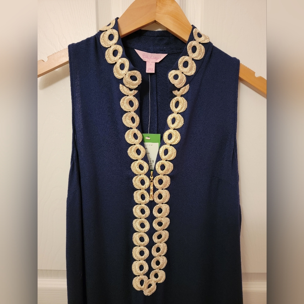 NWT Lilly Pulitzer Jane Shift Dress in True Navy